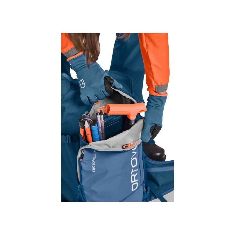 Ortovox Cross Rider 20 S Ski Backpack with Compact Back in Blue Petrol-2