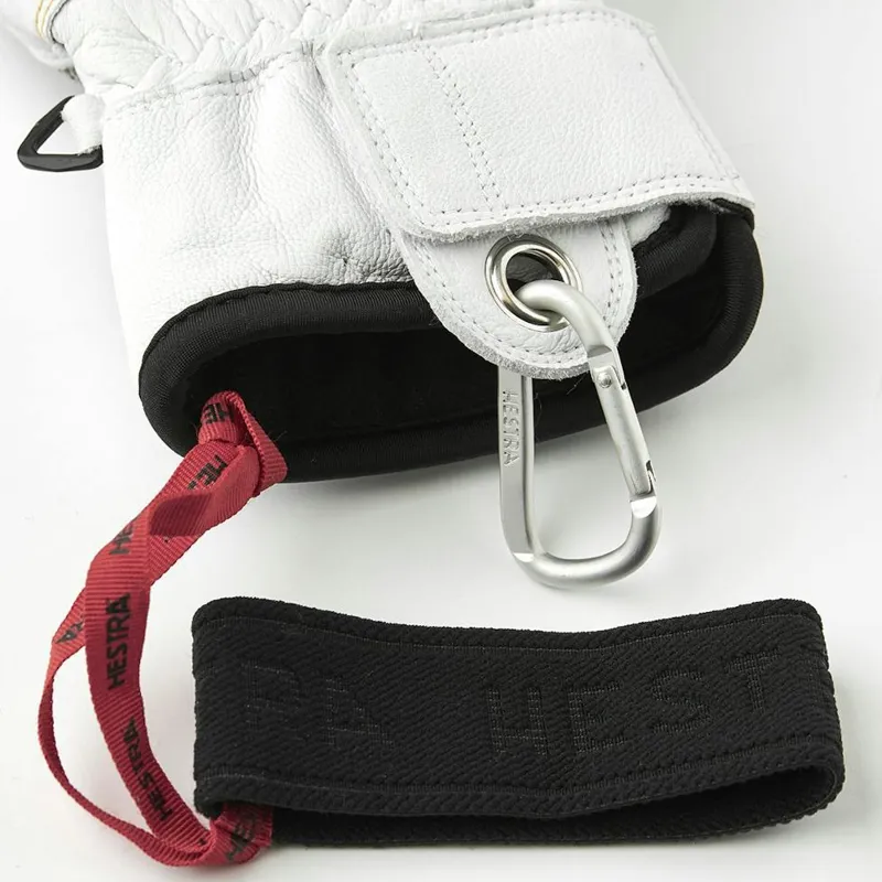 Heli Army Leather GTX Short Gore-Tex 5 Finger Ski Gloves Grey-4