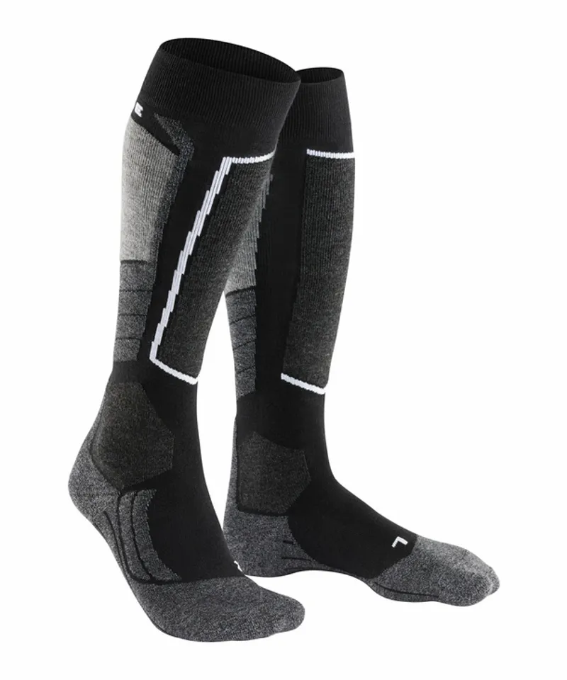 Falke SK2 Ski Socks Mens With Medium Cushioning in Black-1