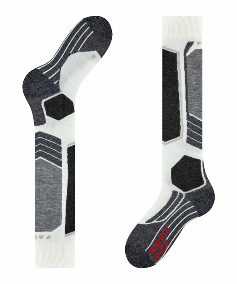 Falke SK2 Ski Socks Womens With Medium Cushioning in White-2