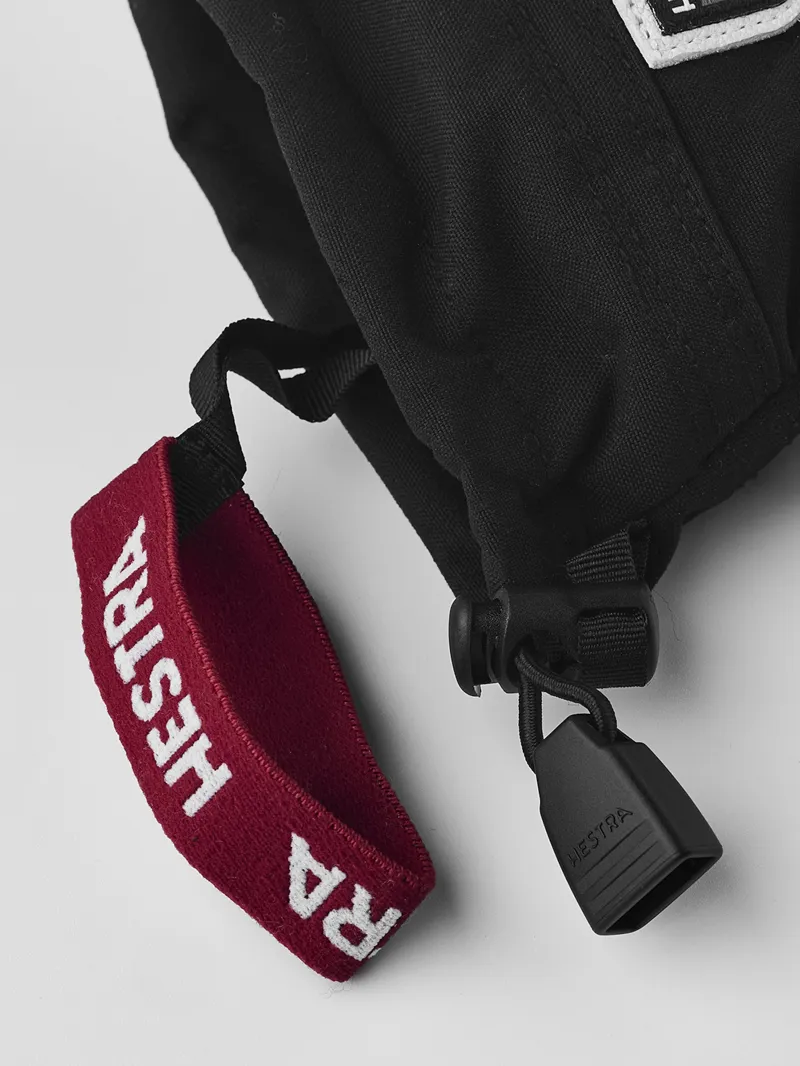 Hestra Army Leather Heli Ski Jr. 5-finger Childrens Ski Gloves in Black-2