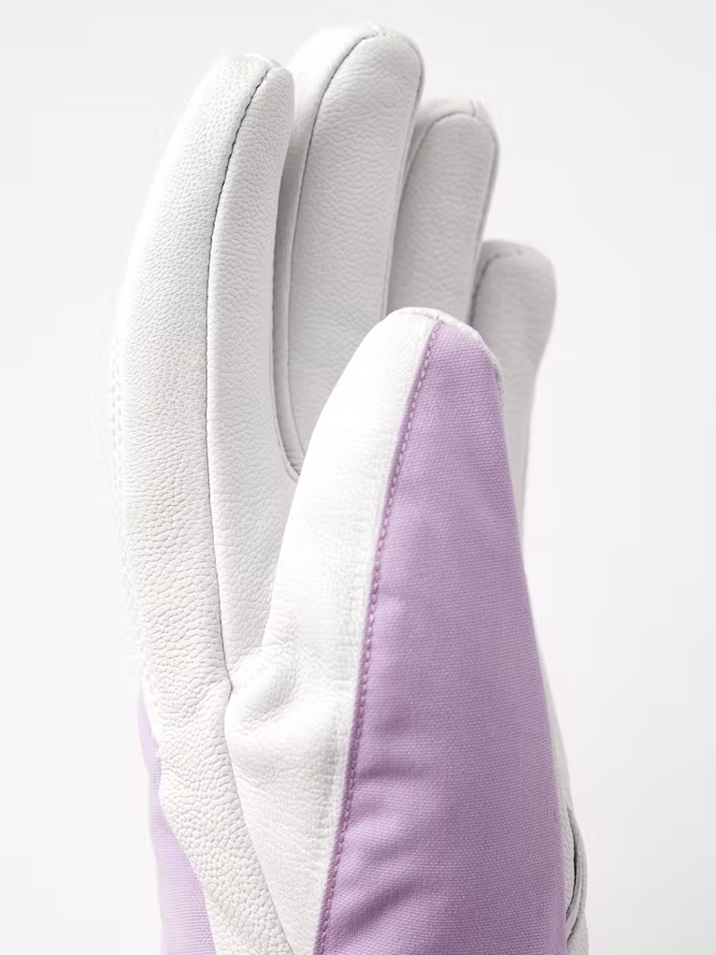 Hestra Heli Ski Female 5 Finger Ski and Snowboard Gloves In Syringa Lilac-1