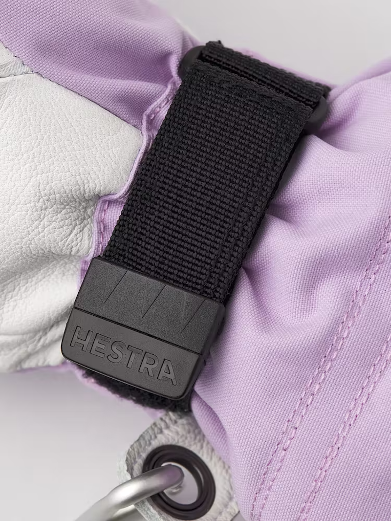 Hestra Heli Ski Female Ski and Snowboard Mitt In Syringa Pink-2