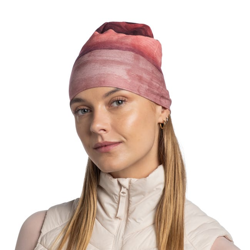 Buff Ecostretch Beanie and Helmet Liner in Lise Rosewood-4