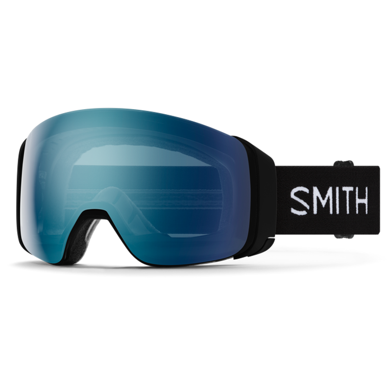 Smith 4D MAG Goggles in Black + Chromapop Blue Mirror + Spare Lens