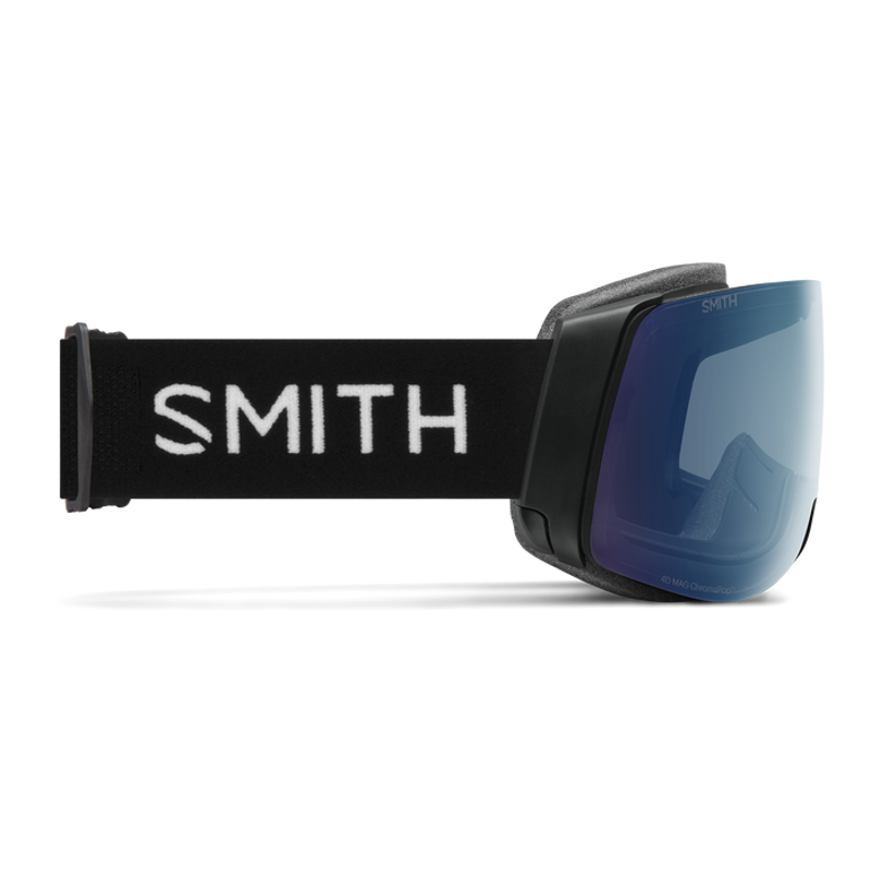 Smith 4D MAG Goggles in Black + Chromapop Blue Mirror + Spare Lens-2