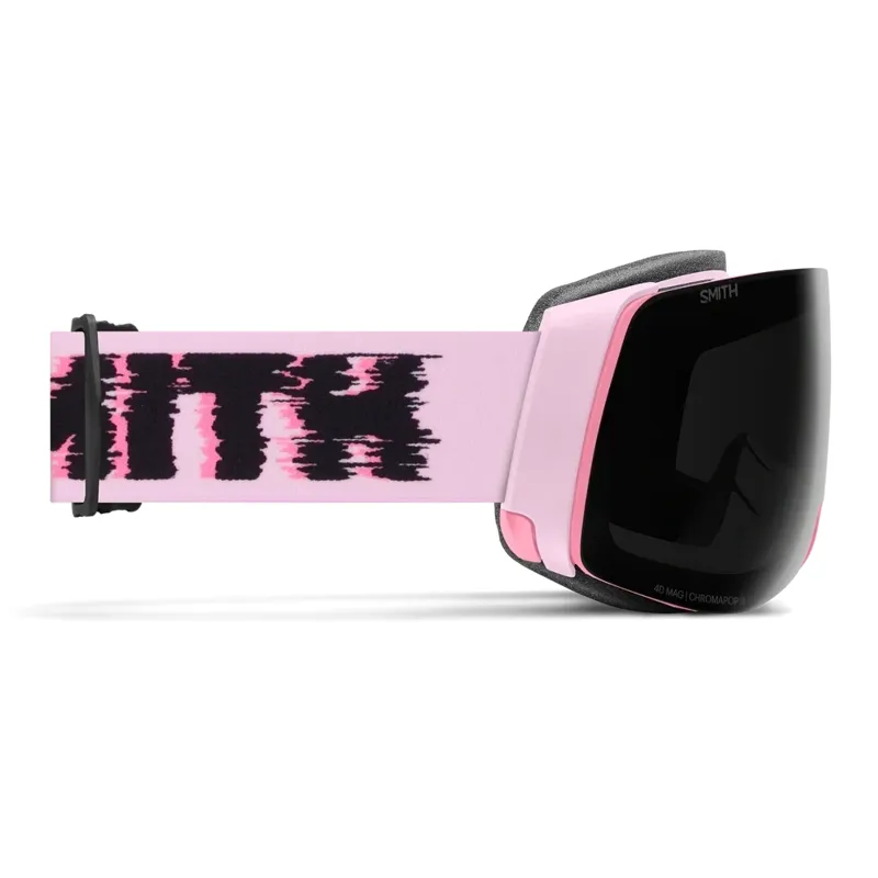 Smith 4D MAG Goggles + CP Sun Black + Storm Lens in Pink Frost Flex Glitch-3