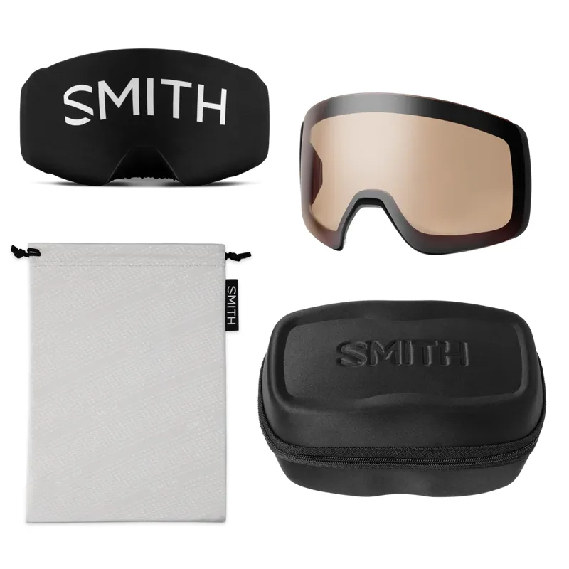 Smith 4D MAG XL Black Goggles + CP Pro Photochromic Blue Mirror + Storm Lens Amber-2