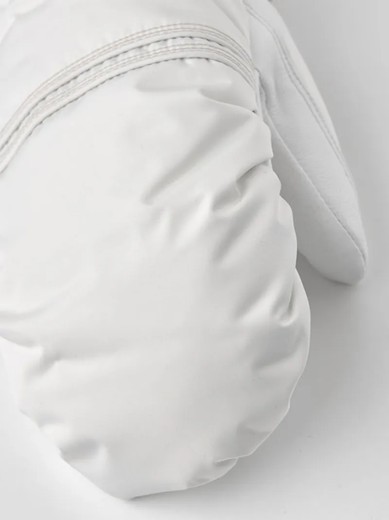 Hestra Gloves Primaloft Leather Womens Ski and Snowboard Mitts White-1