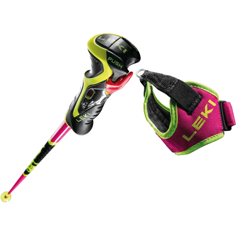 Leki WCR TBS SL 3D Ski Poles in Neon Pink - Pair-2