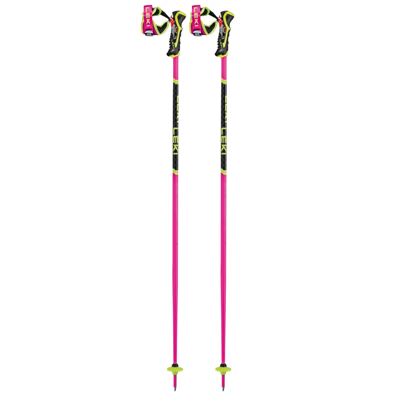 Leki WCR TBS SL 3D Ski Poles in Neon Pink - Pair-1