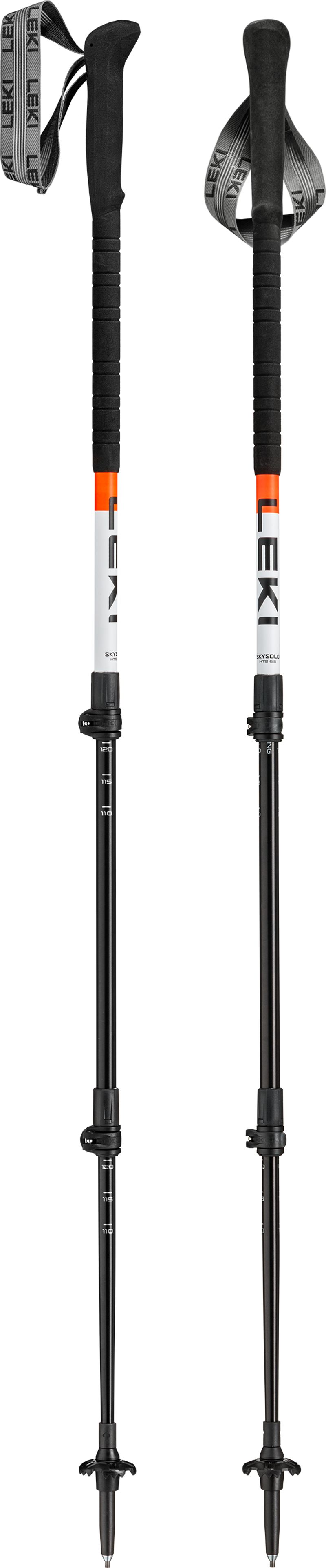 Leki Skysolo Pole in White/Black/Neon Orange