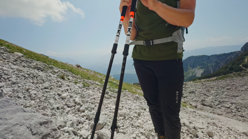 Leki Skysolo Pole in White/Black/Neon Orange-6