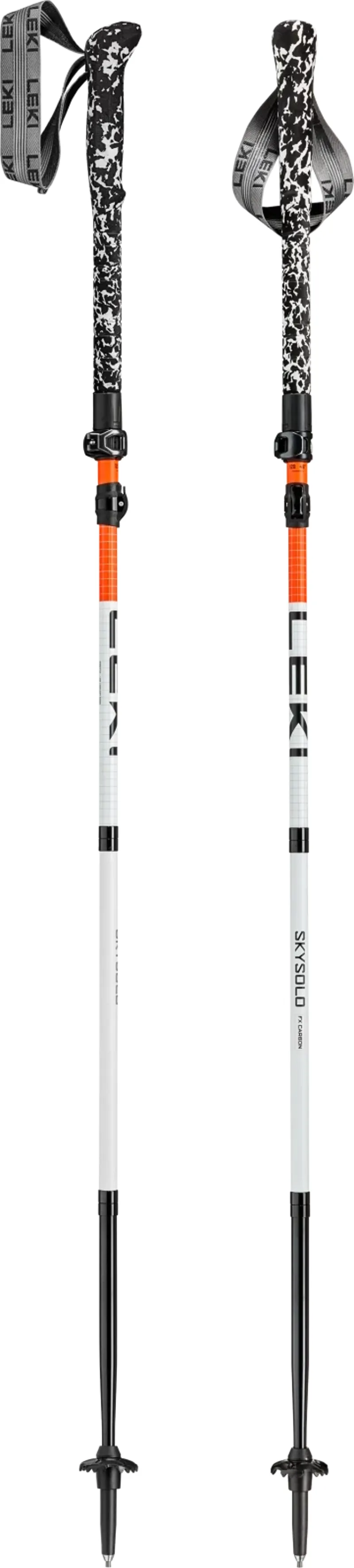 Leki Skysolo FX Carbon in Neon Orange/White/Black-1