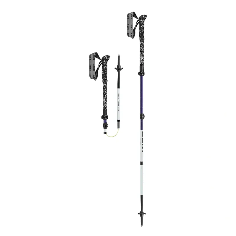 Leki Skysolo FX Carbon Pole in White/Blue/Purple/Black-1