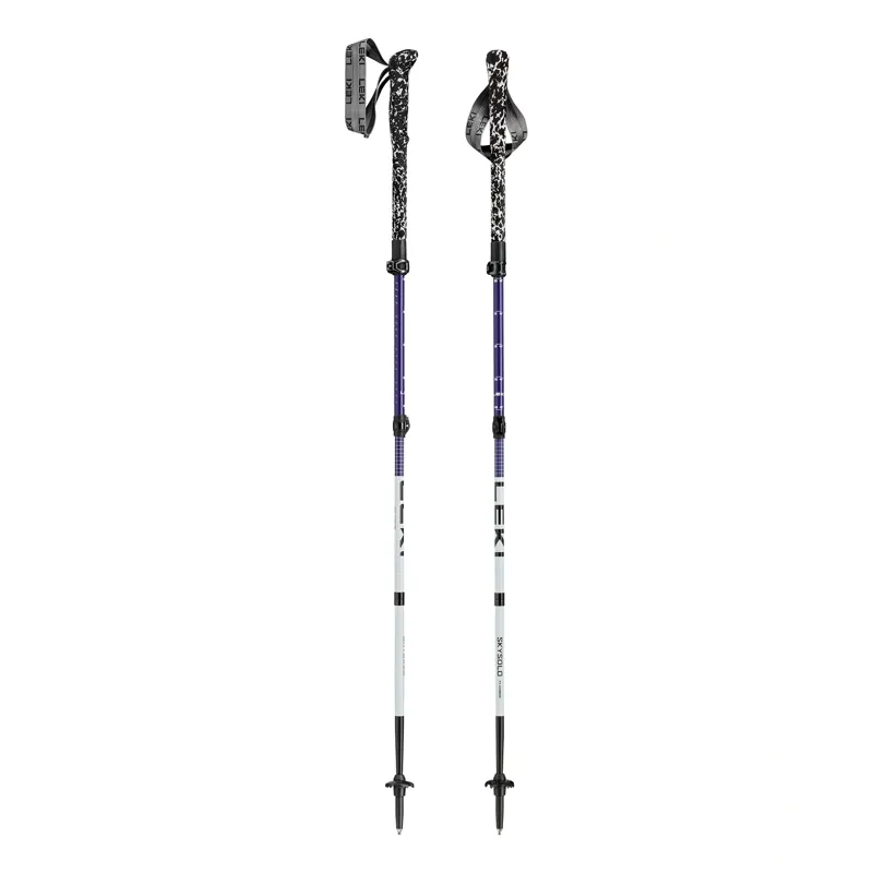 Leki Skysolo FX Carbon Pole in White/Blue/Purple/Black