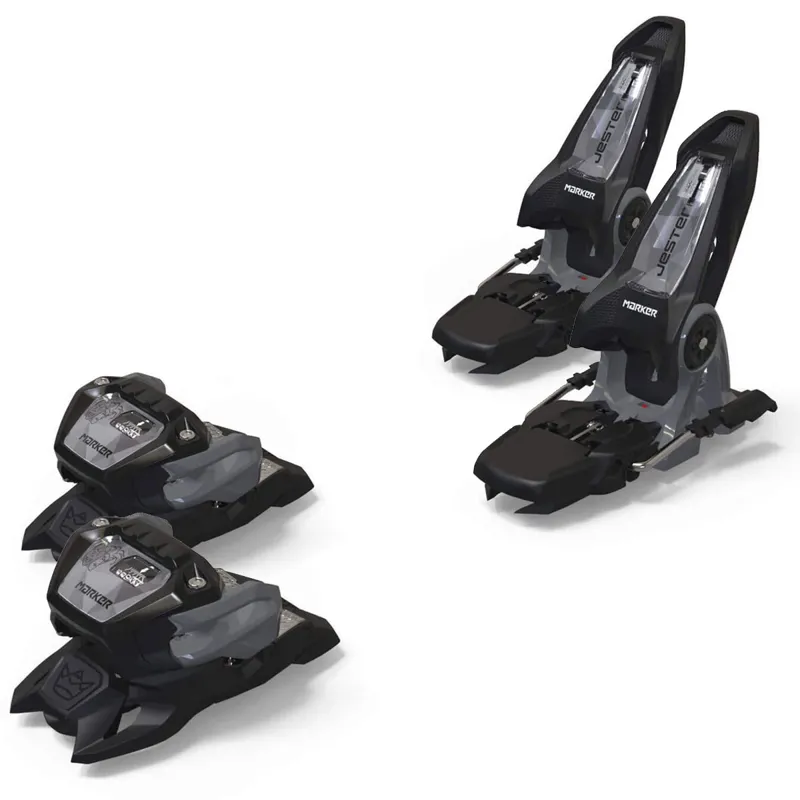 Marker Jester 16 ID Ski Bindings in Grey and Black with 120mm brake