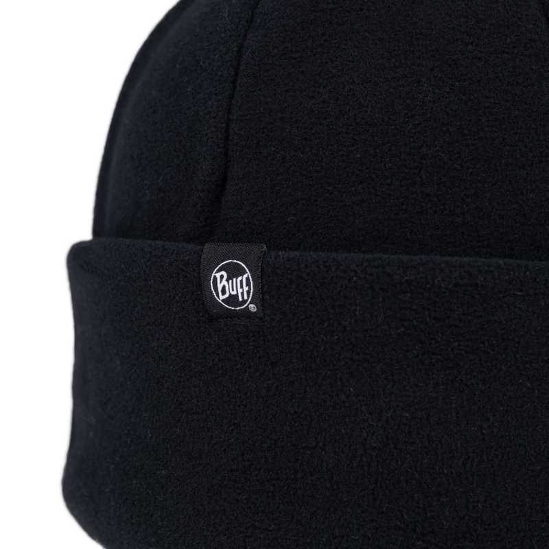 Buff Polar Beanie In Solid Black-1