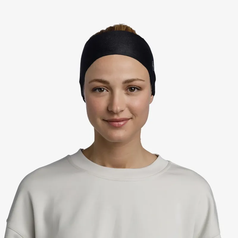 Buff ThermoNet Headband in Solid Black-1