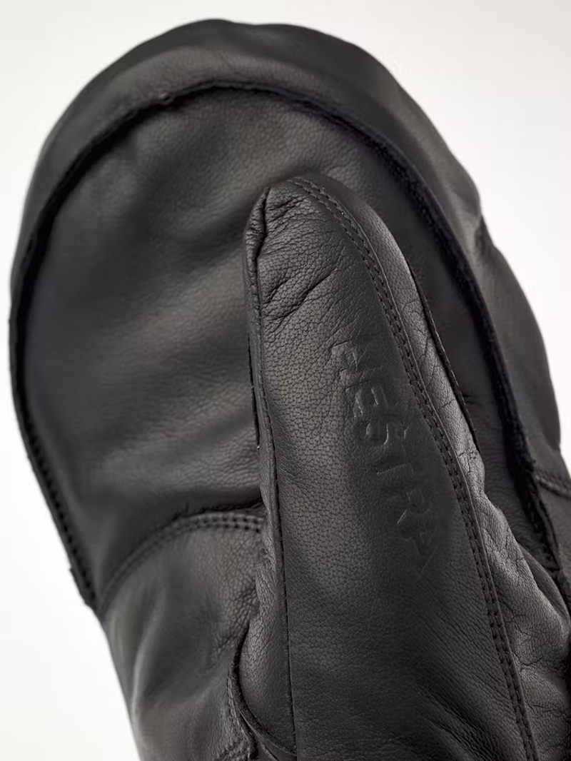 Hestra Fall Line Mitt In Black Leather-2