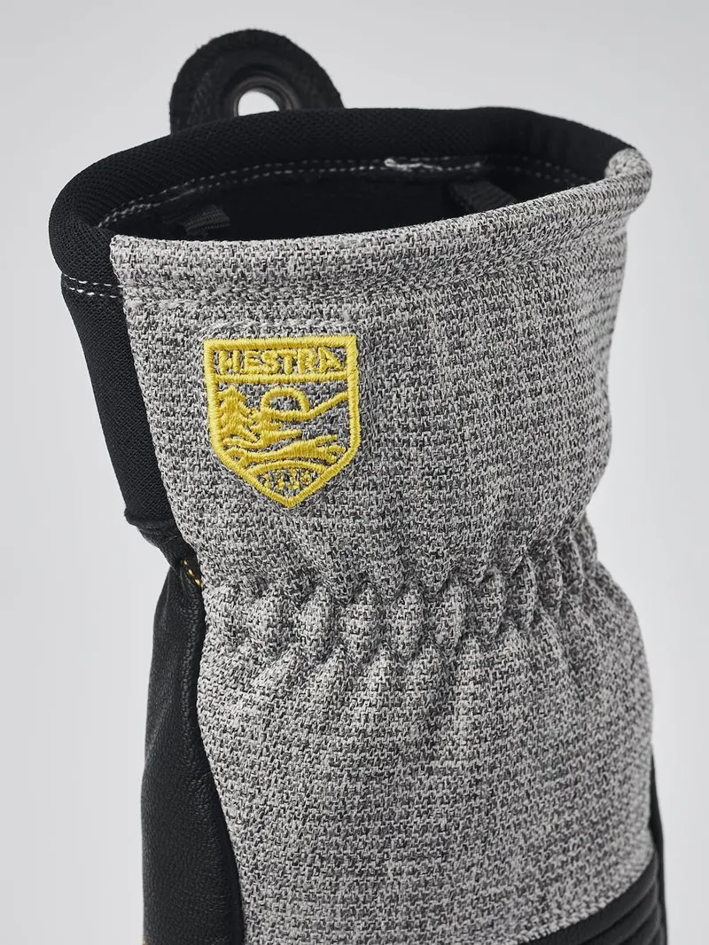Hestra Couloir Leather Ski Glove in Grey/Black-2