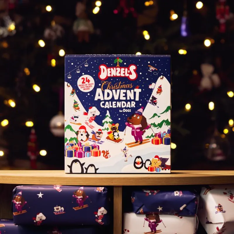 Denzels Advent Calendar For Dogs - Ski Chalet Design-4