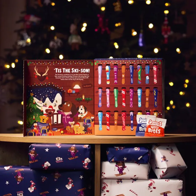 Denzels Advent Calendar For Dogs - Ski Chalet Design-1