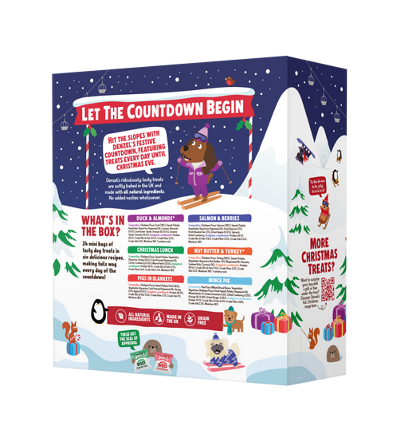 Denzels Advent Calendar For Dogs - Ski Chalet Design-2