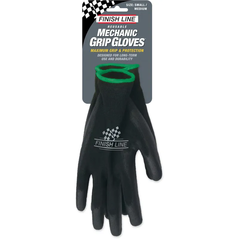 Finish Line Reusable Mechanic Grip Gloves