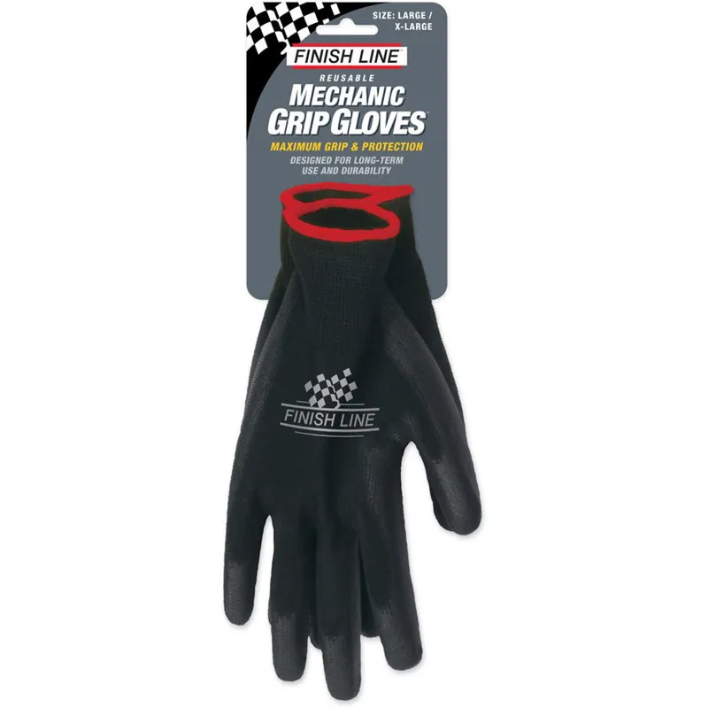 Finish Line Reusable Mechanic Grip Gloves-1