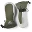Hestra Heli Ski Female Ski and Snowboard Mitt In Olive and Off-White
