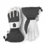 Hestra Gloves Power Heater Gauntlet Heated Gloves In White and Grey