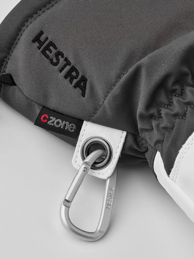 Hestra Gloves Power Heater Gauntlet Heated Gloves In White and Grey-4