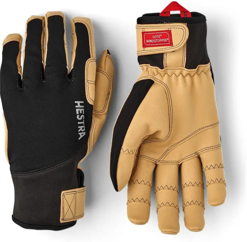Hestra Ergo Grip Tactility Gloves In Black and Natural Leather