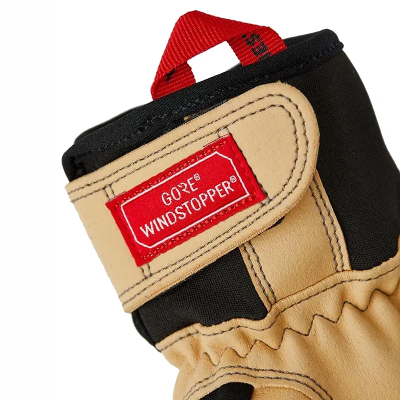 Hestra Ergo Grip Tactility Gloves In Black and Natural Leather-5