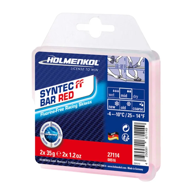 Holmenkol Syntec FF Wax 70g in Red