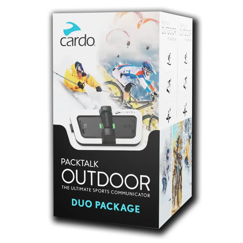 Cardo Packtalk Outdoor Helmet Communication System - Twin Pack White