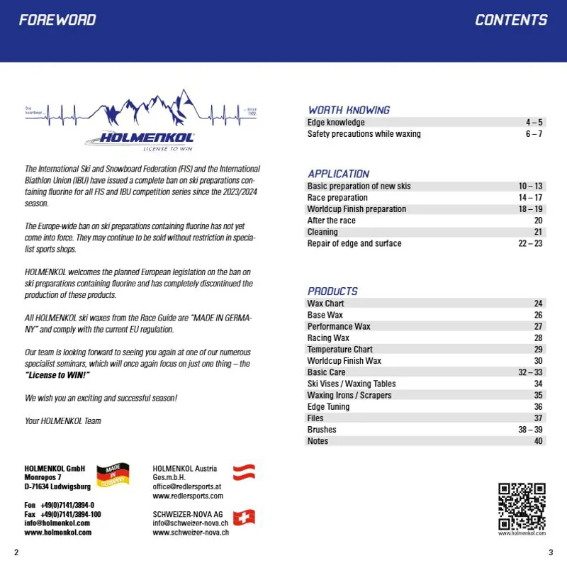 Holmenkol Race Guide Ski and Snowboard Waxing and Tuning Booklet-1