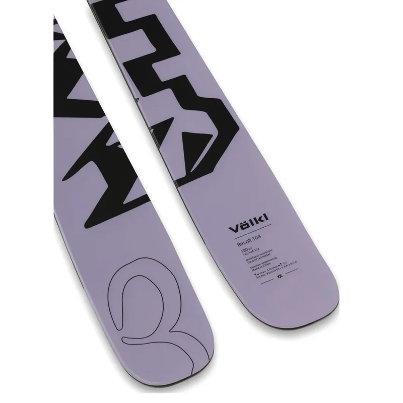 Volkl Revolt 104 Flat Skis Ex Demo with Marker Griffon Bindings 180cm-5