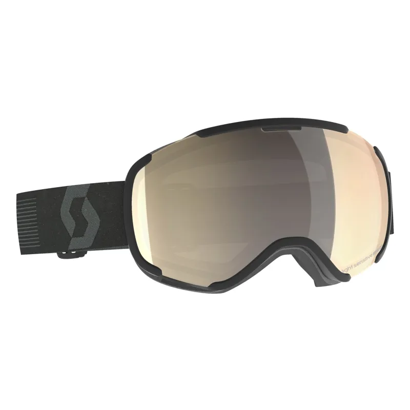 Scott Faze II Ski Goggles in Black with Bronze Light Sensitive Lens