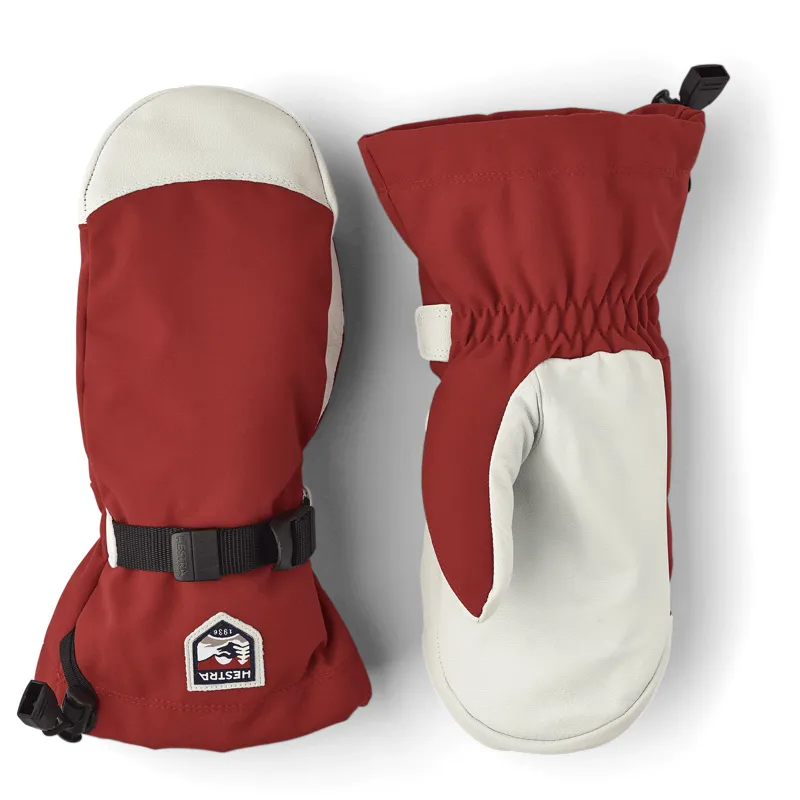 Hestra Kebnekaise Mountain Mittens with Terry Wool Liners in Red-4