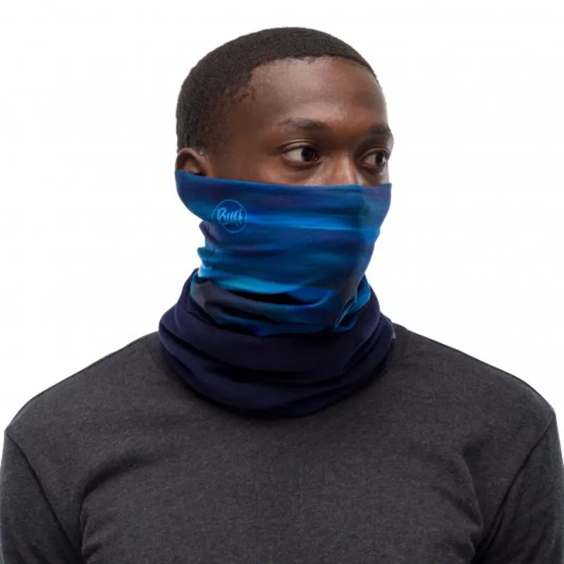Buff Polar Face Mask and Neck Warmer In Shading Blue-2