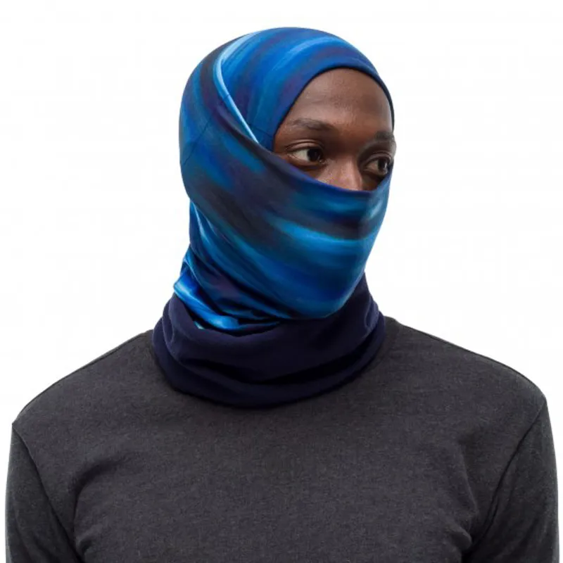 Buff Polar Face Mask and Neck Warmer In Shading Blue-3