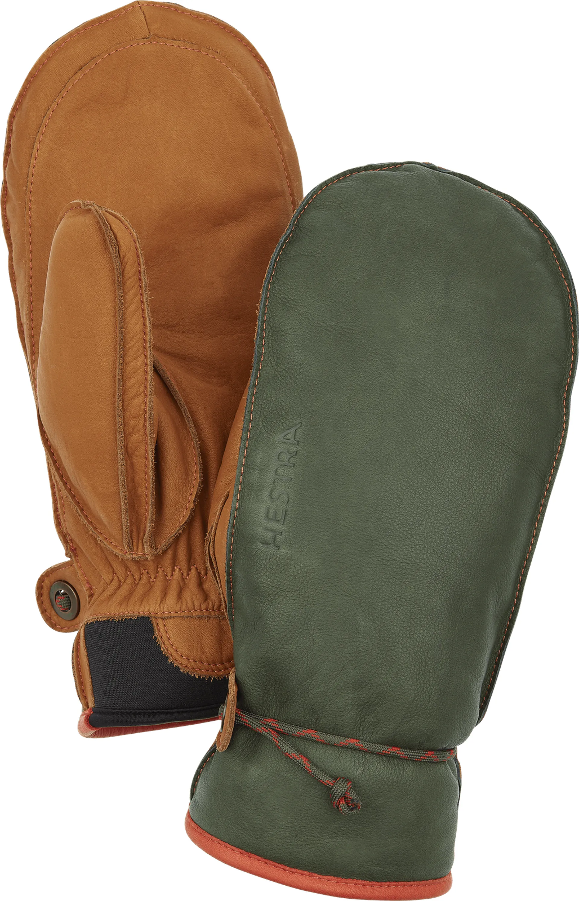 Hestra Gloves Wakayama Mitt Retro Mitten In Forest and Cork