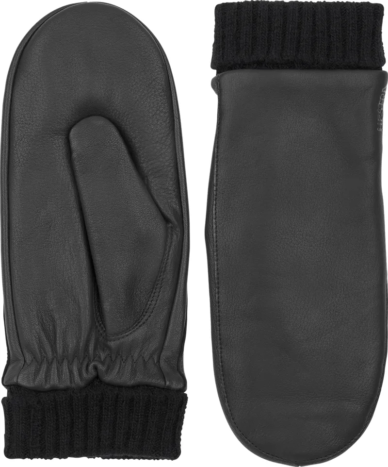 Hestra Gloves Liv Leather Mitten In Black