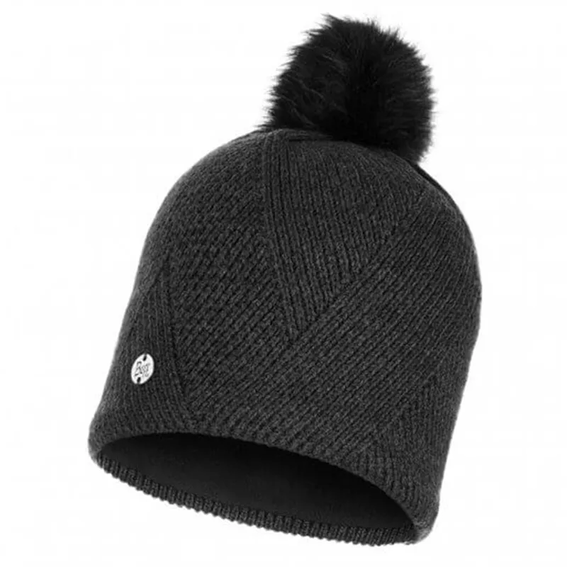 Buff Knit Polar Fleece Hat In Disa Black