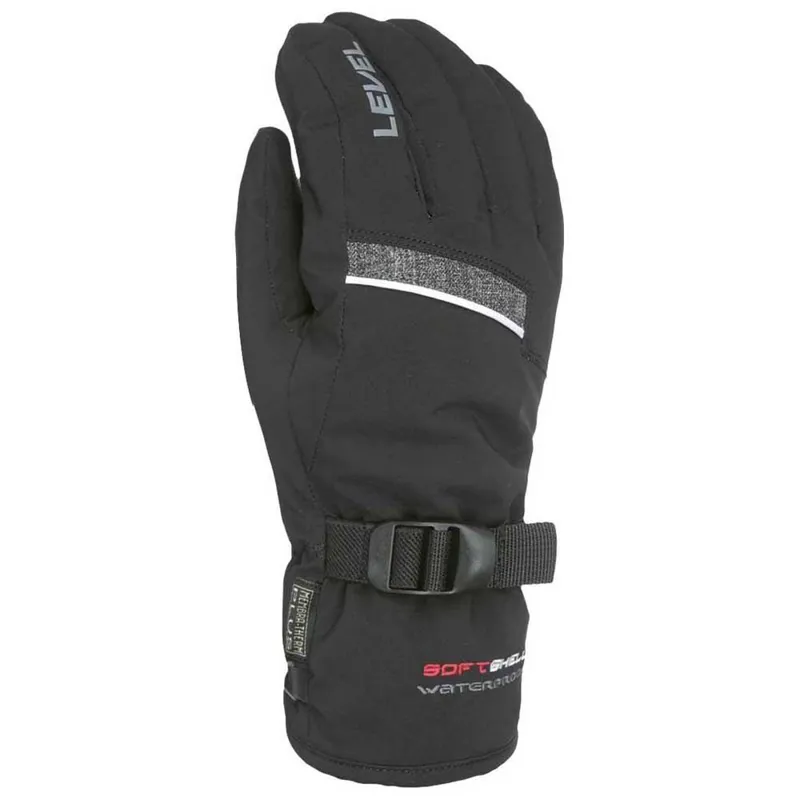 Level Hero Ski And Snowboard Gloves Soft Shell Black-1