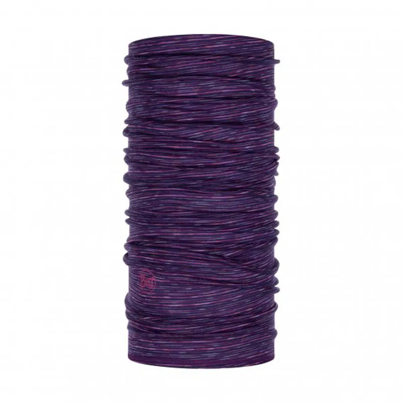 Buff Lightweight Merino Face Mask and Neck Warmer - Purple Multistripe