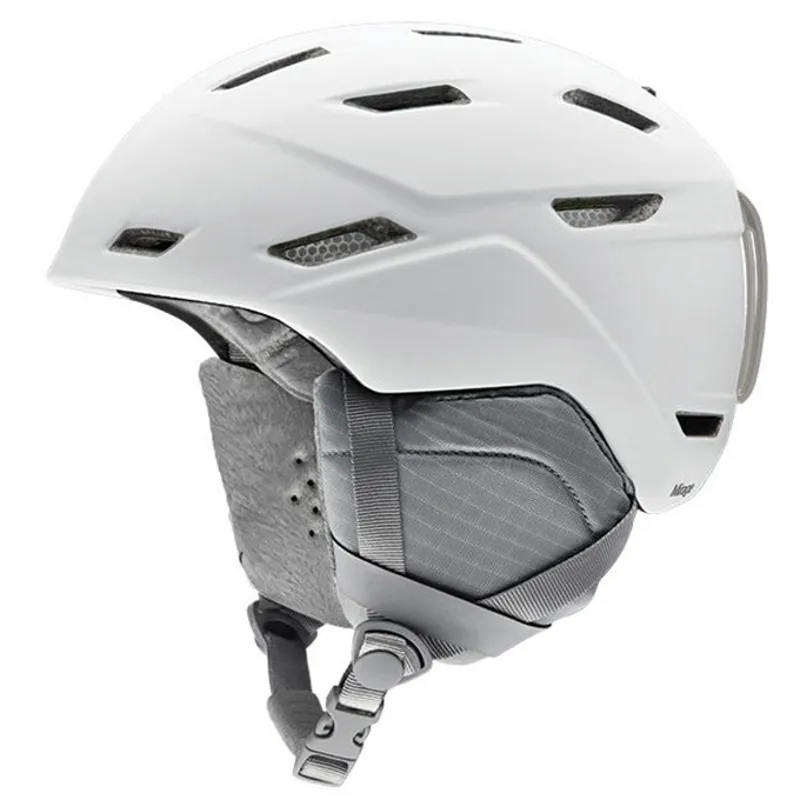 Smith Mirage Womens Ski and Snowboard Helmet in Matt White Pearl