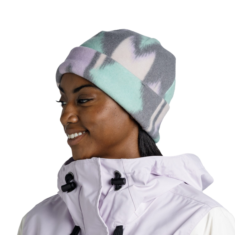 Buff Polar Beanie In Cusha Multi Print-2